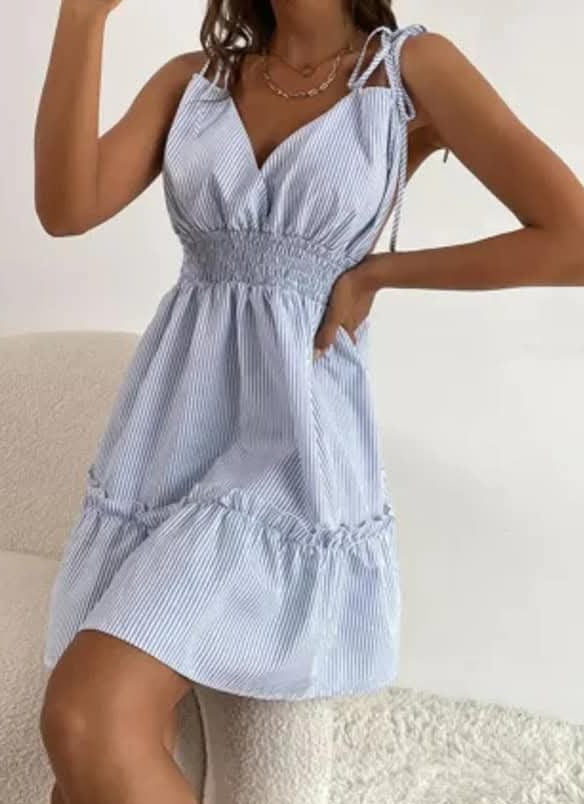 Baby Blue Stripe Dress
