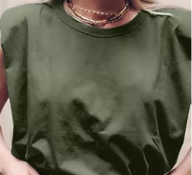 Puff Sleeve Casual Tee