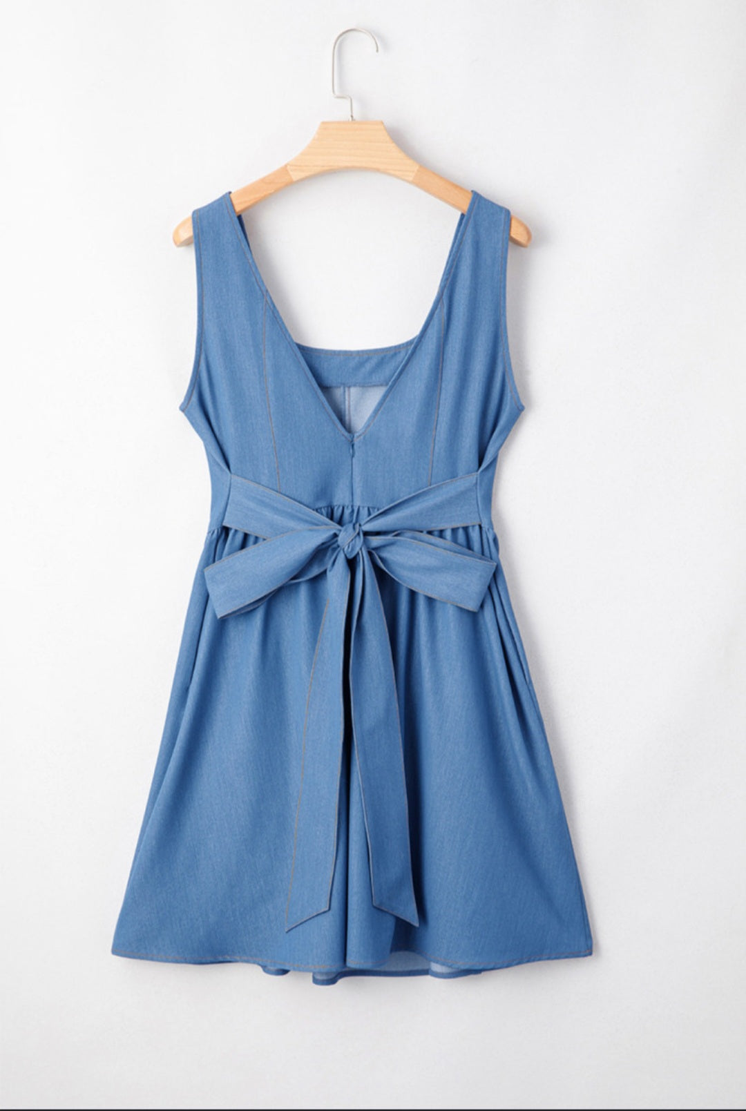 Jean Dress w/ Bow