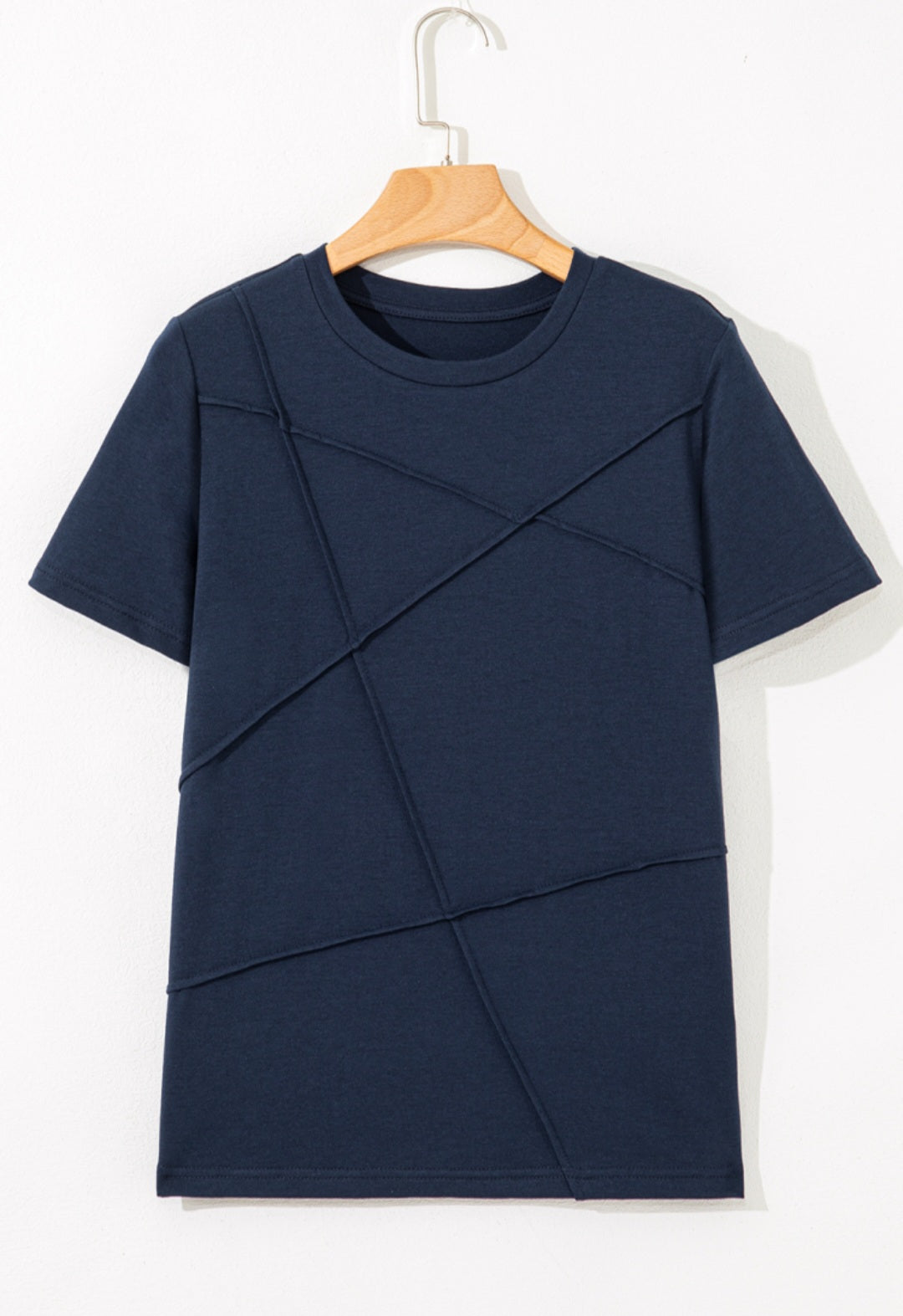 Solid Color Toothpick Stripe T-Shirt