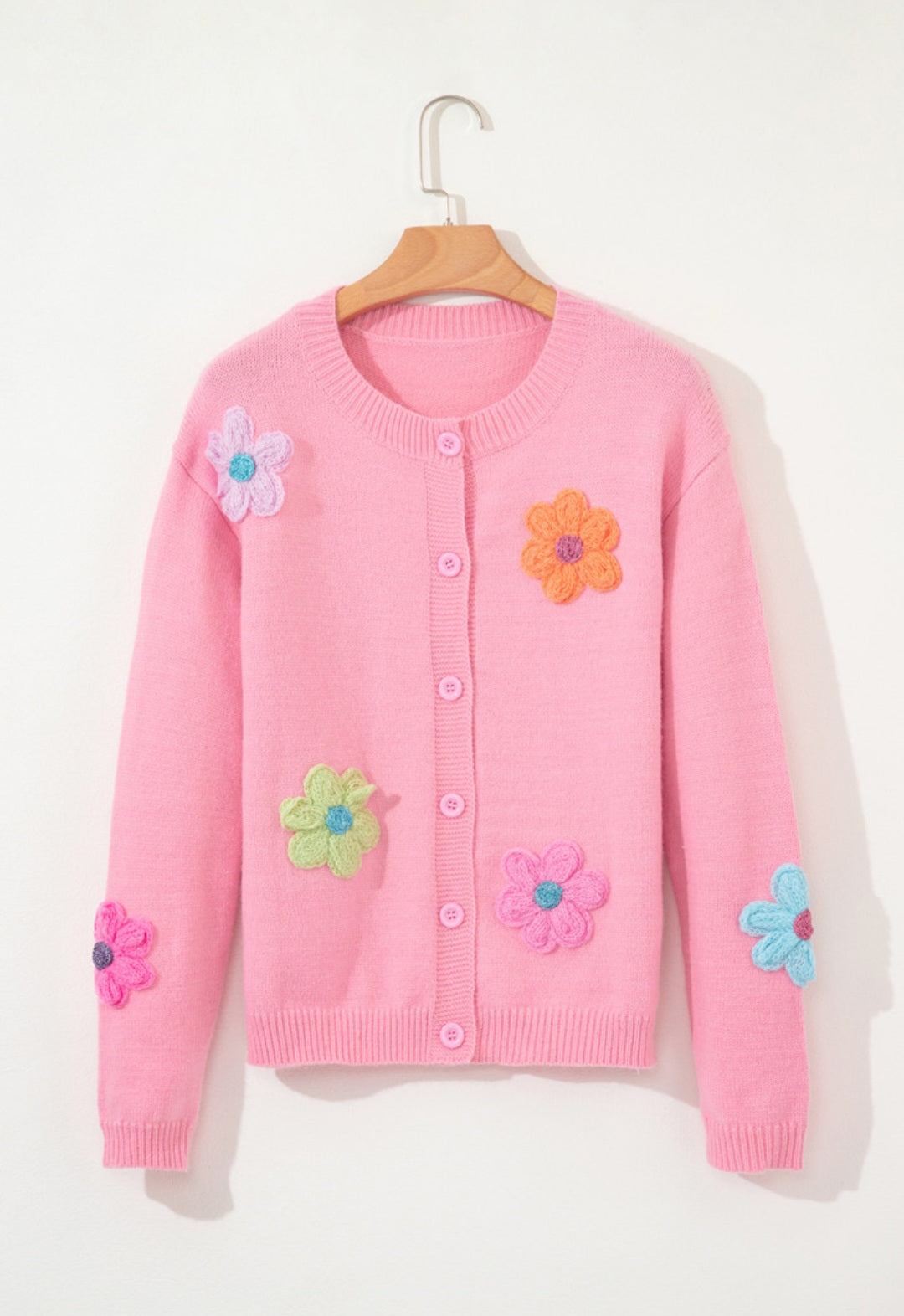 Pink Knitted Cardigan