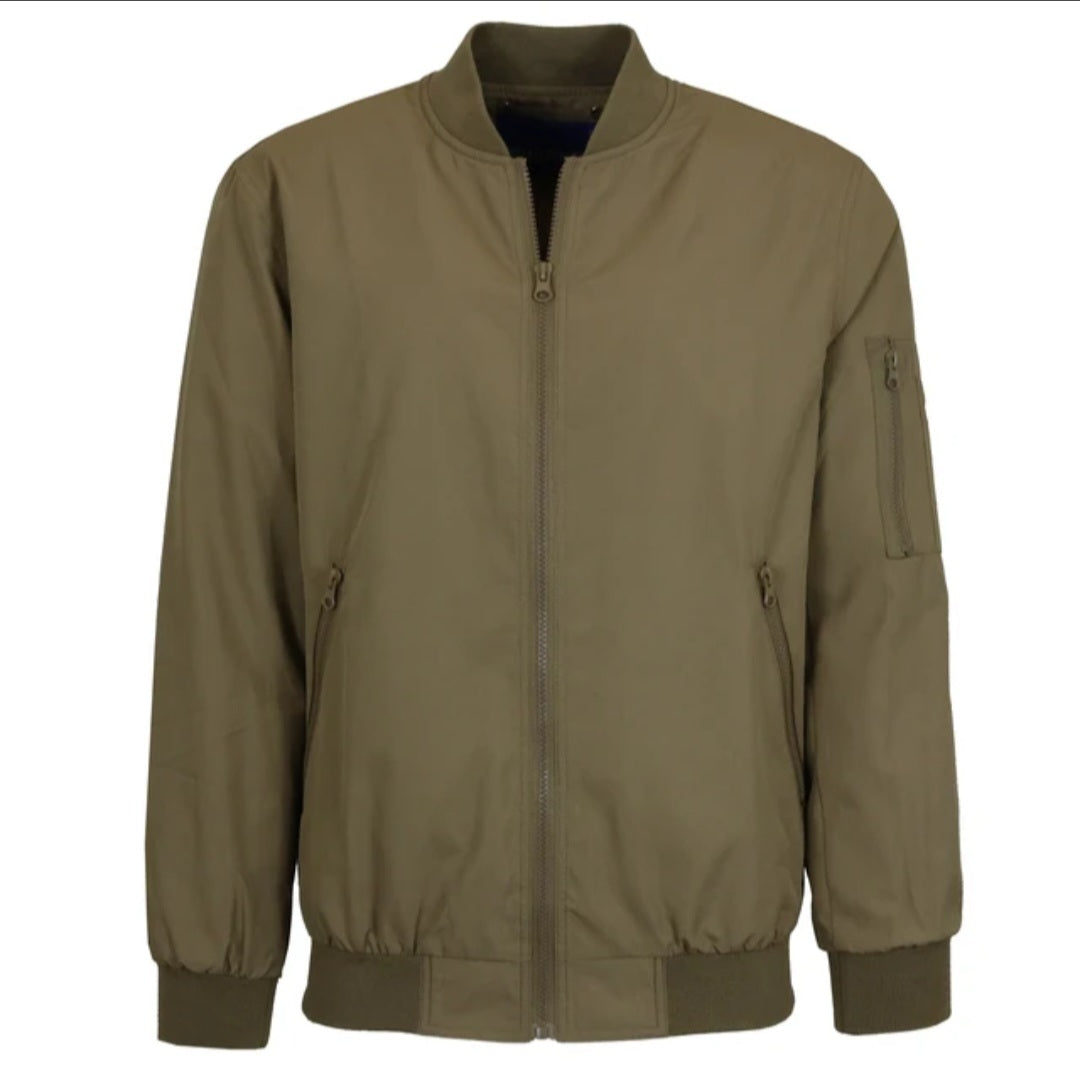 Canvas Windproof Bomber Jacket