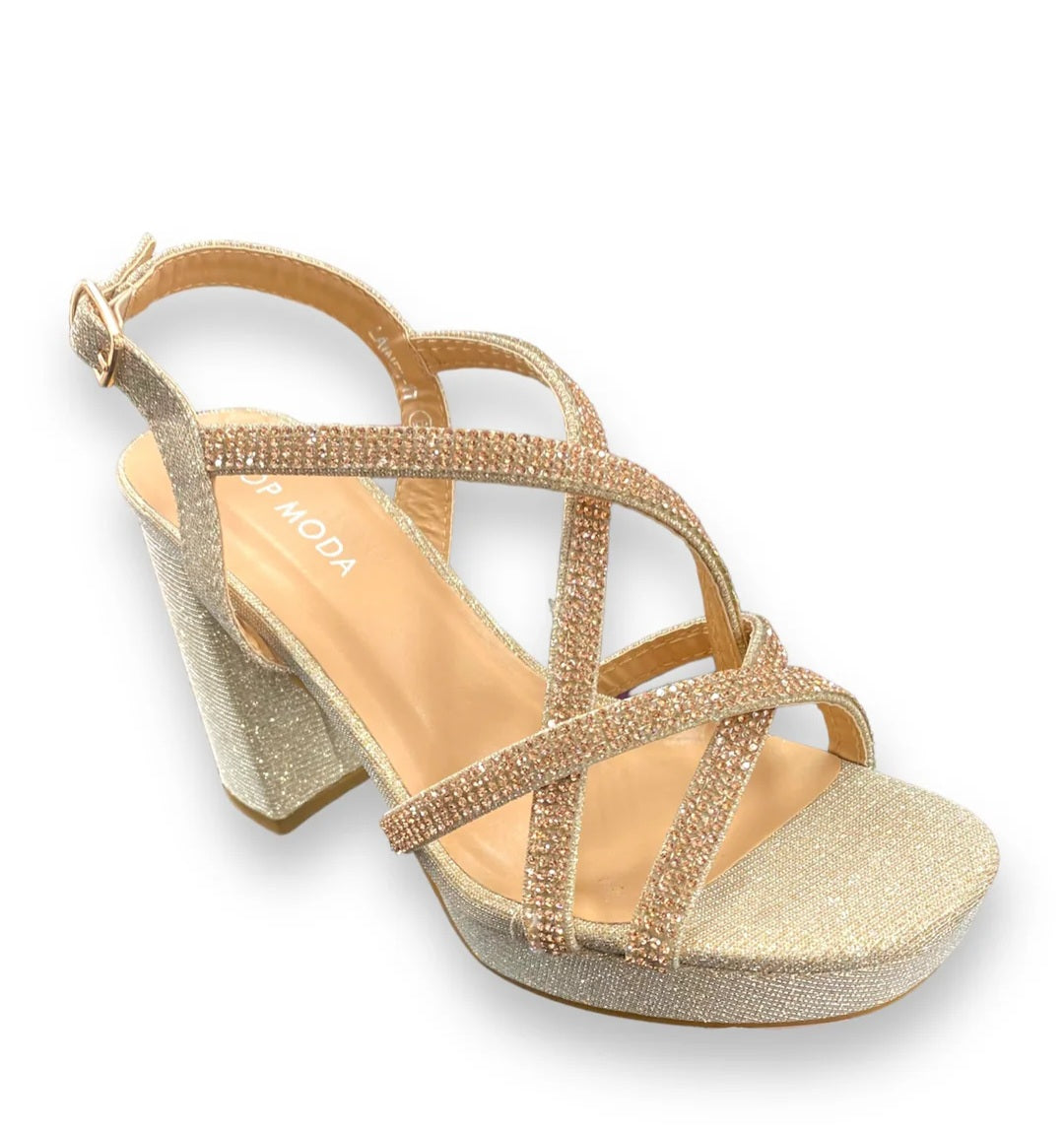 Gold Glitter Heel