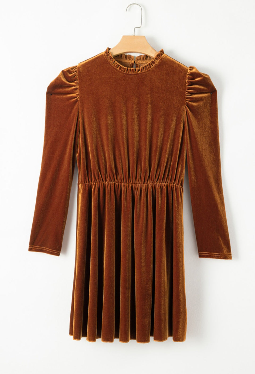 Brown Velvet Dress