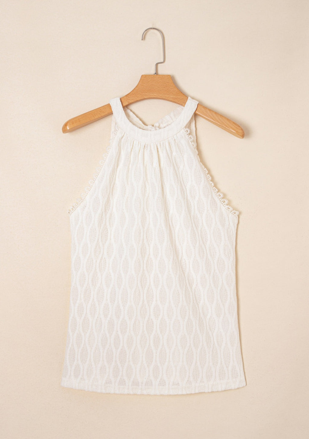 Beige Frenchy Lace Top