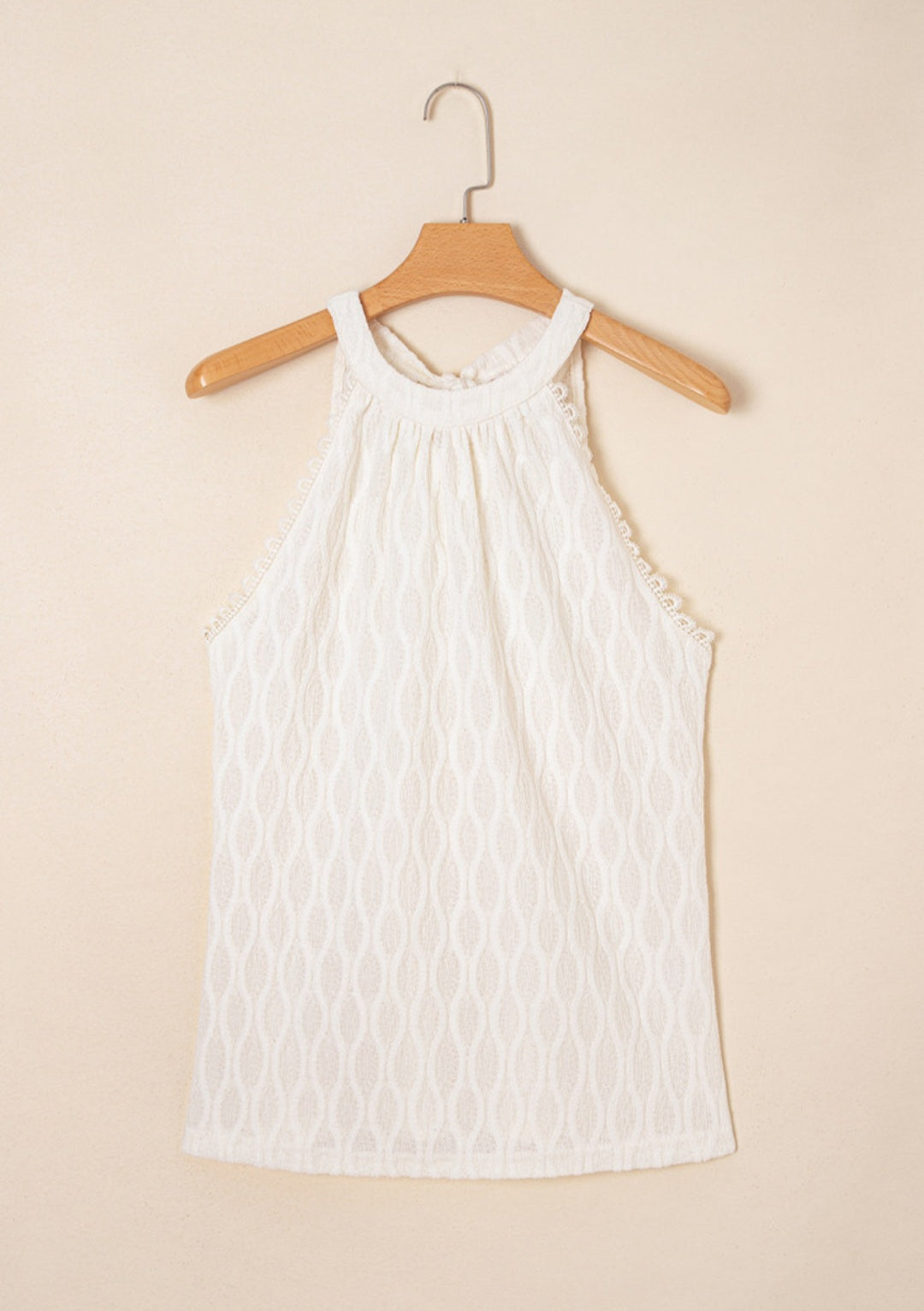 Beige Frenchy Lace Top