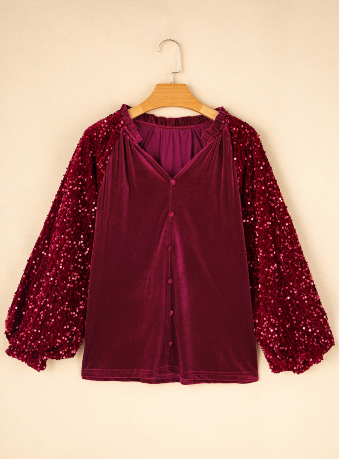 Velvet Sequin Blouse