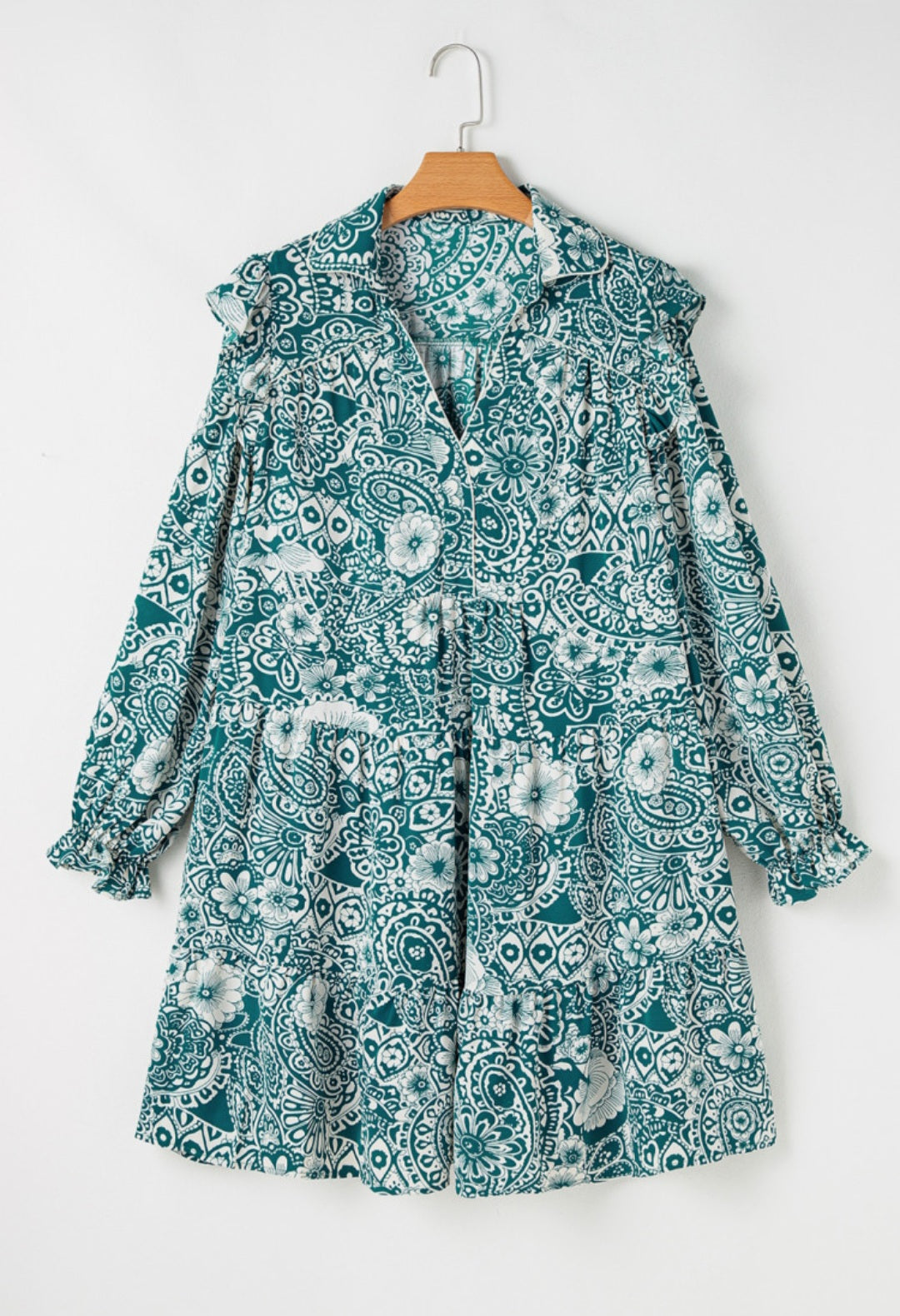 Plus Blue Coral Dress