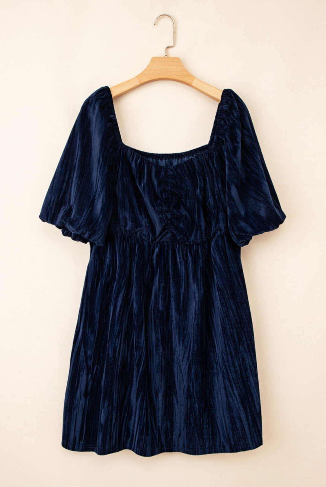 Plus Navy Velvet Dress