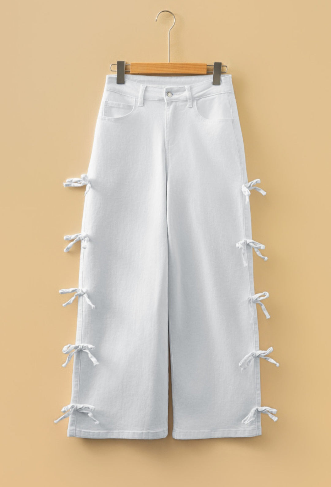 White Jeans with Bow