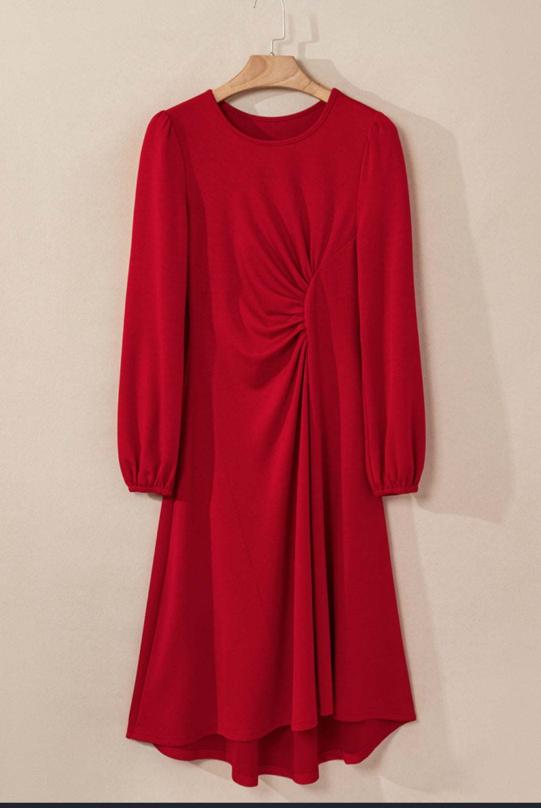 Red Ruched Dress