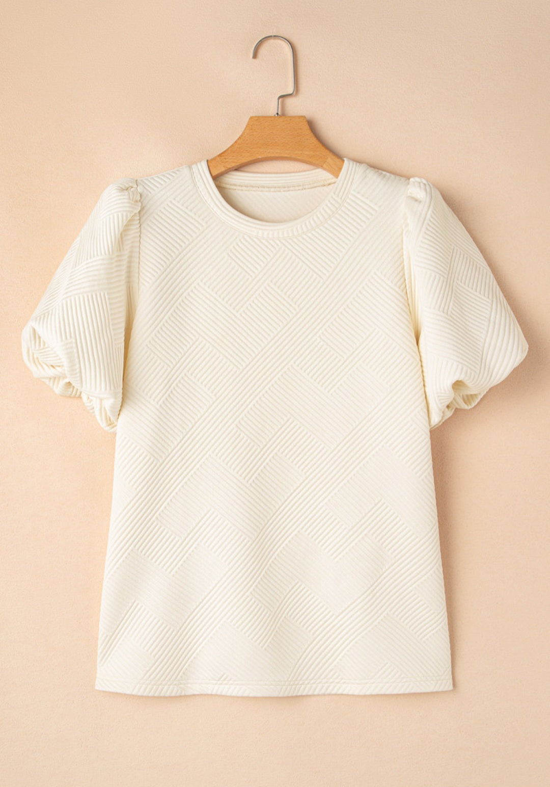 Cream Textured Blouse