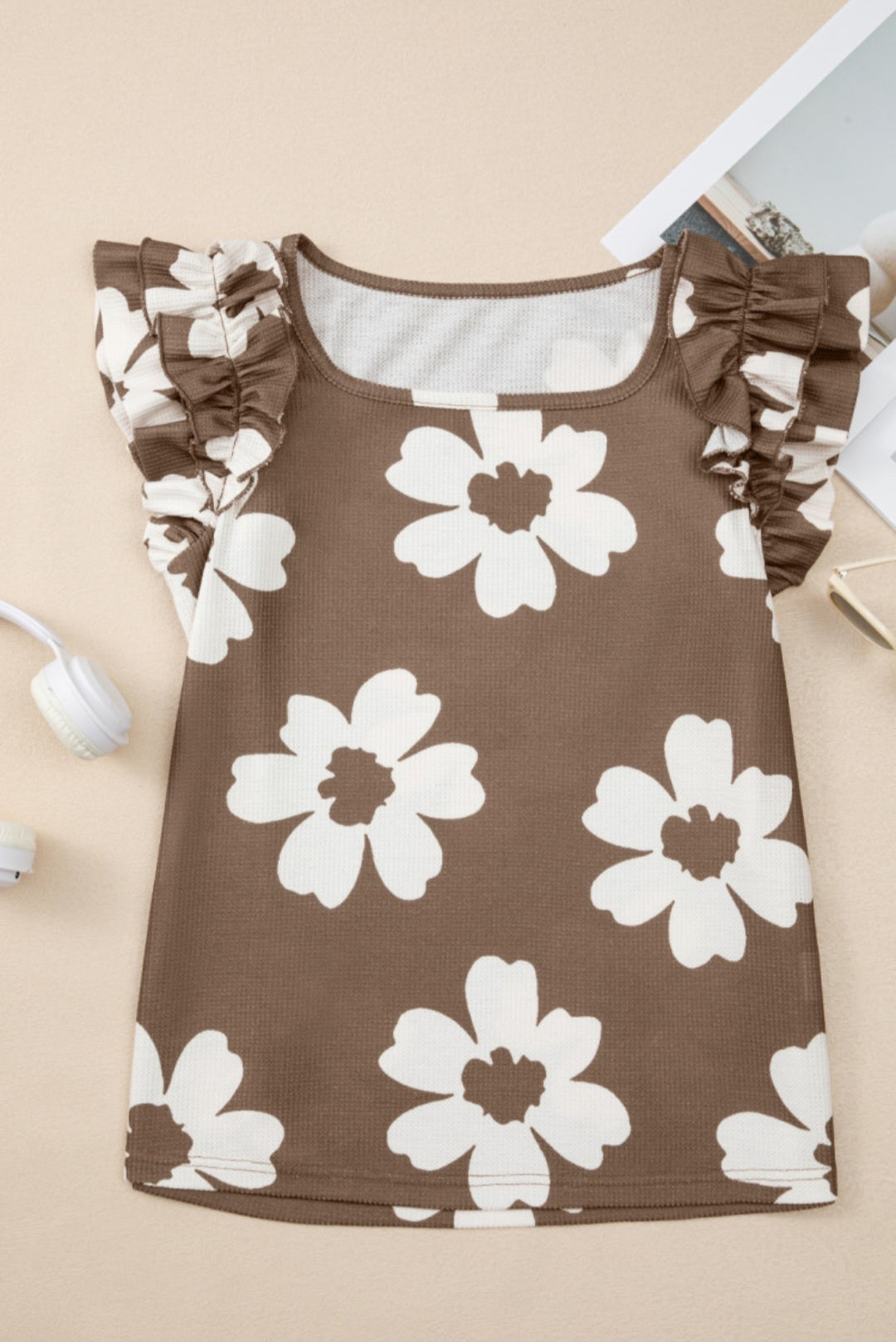 Brown Flower Shirt