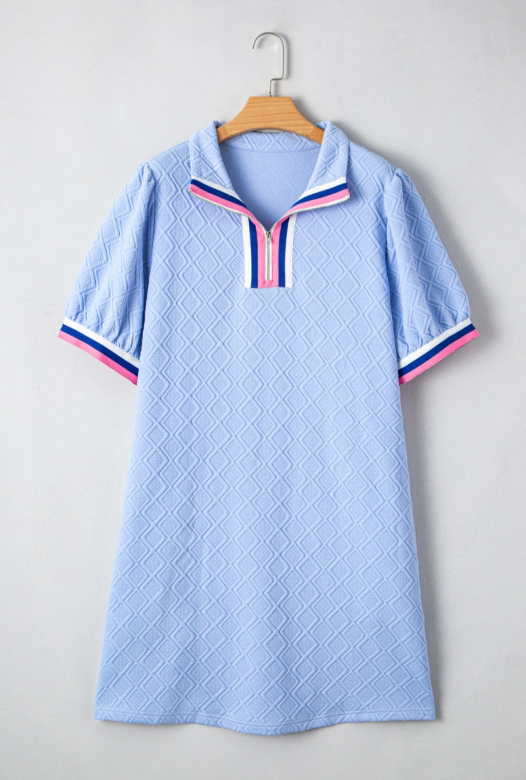 Plus Blue Zip Dress