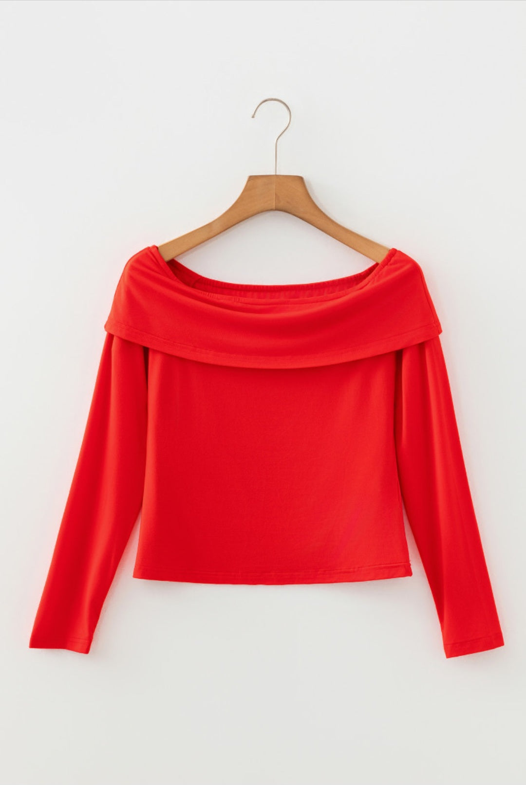 Red off shoulder